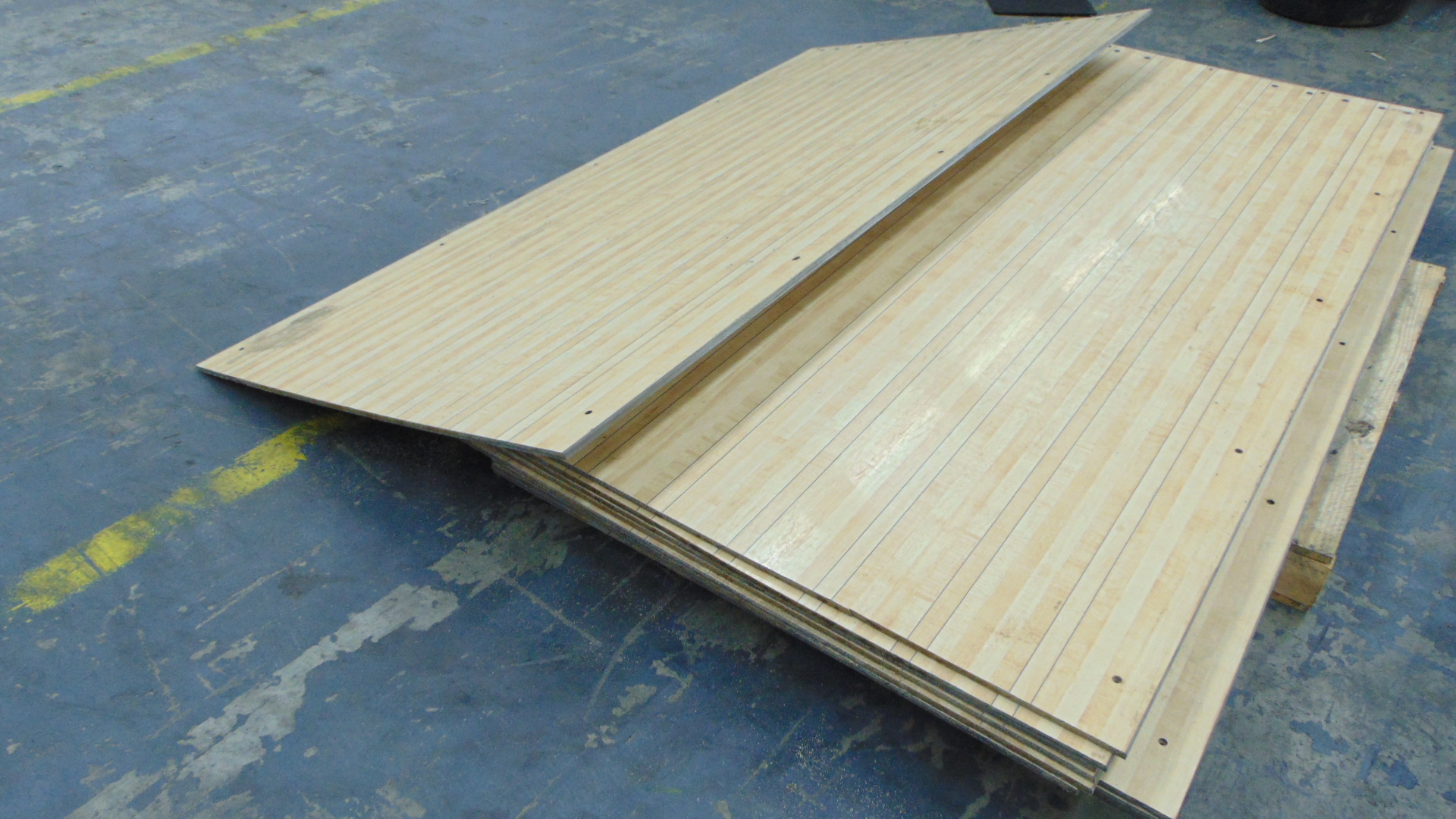 Synthetic bowling alley wood