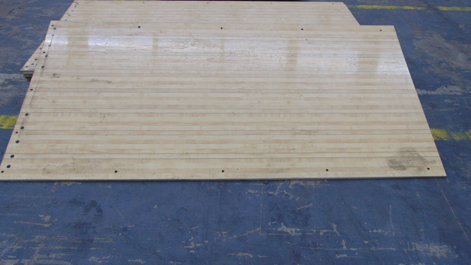 Synthetic bowling alley wood