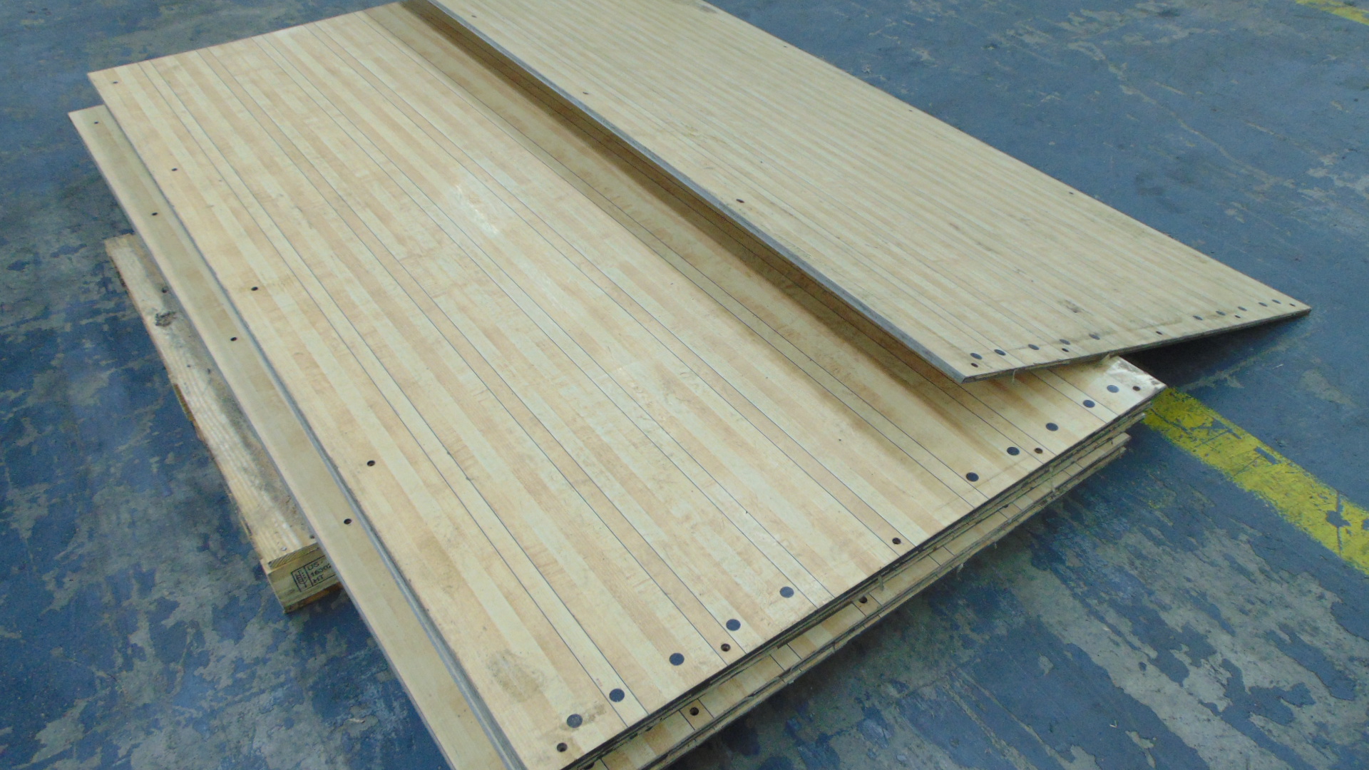 Synthetic bowling alley wood