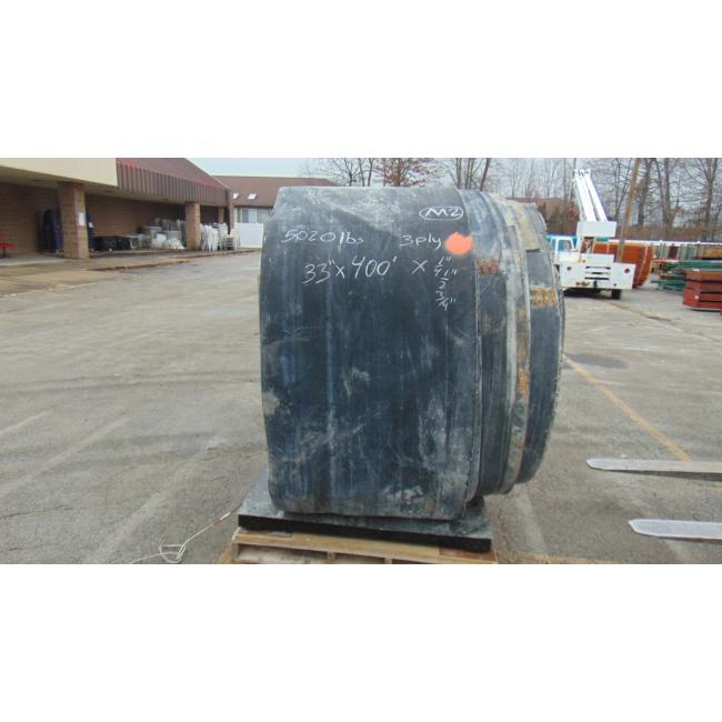 Conveyor 33" x 400' x Thickness Vary from 1/4" to 3/4"-3ply