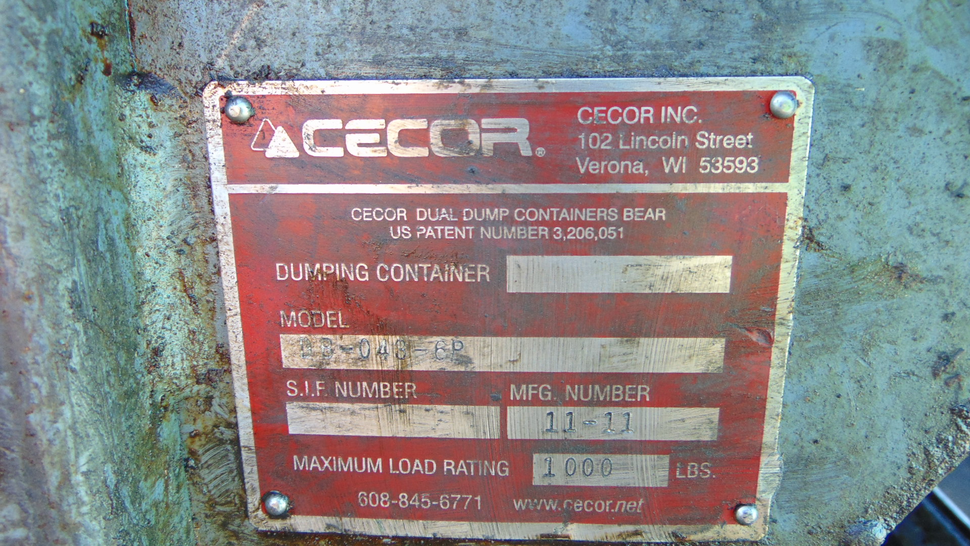 Heavy Duty Dumping Cart - w/ handle - 1000 lbs Capacity