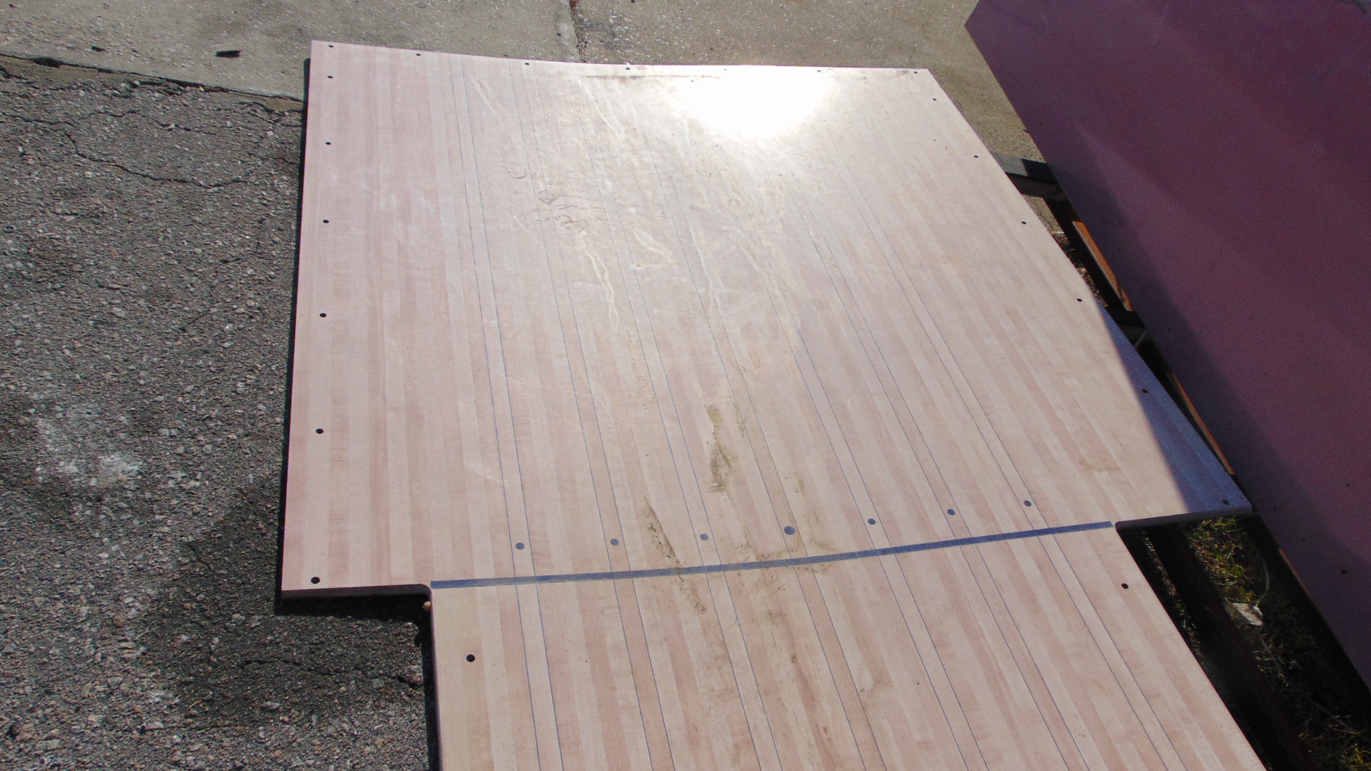 Bowling Alley - 11' - 10-5/18" x 4' - 11-5/8" x 1/2" - Synthetic Overlay - T Shape