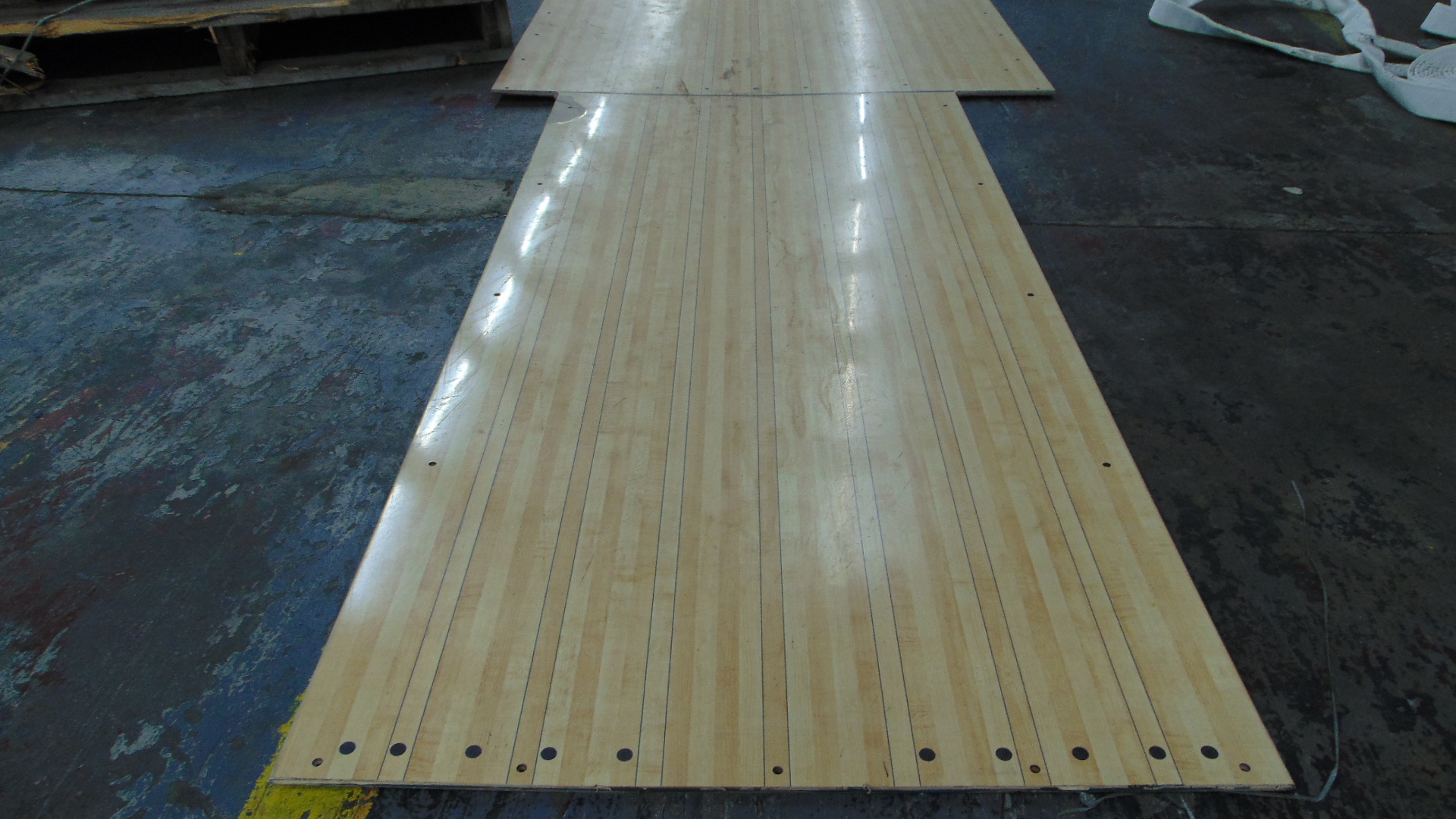 Bowling Alley - 11' - 10-5/18" x 4' - 11-5/8" x 1/2" - Synthetic Overlay - T Shape