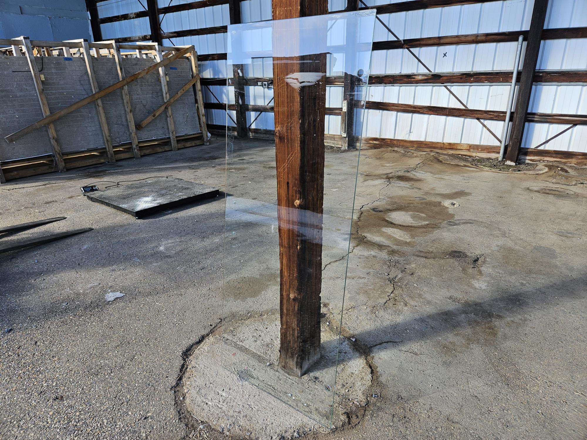 Glass - 66-5/8" x 27" x 1/4" - Tempered w/ Holes - Image 2