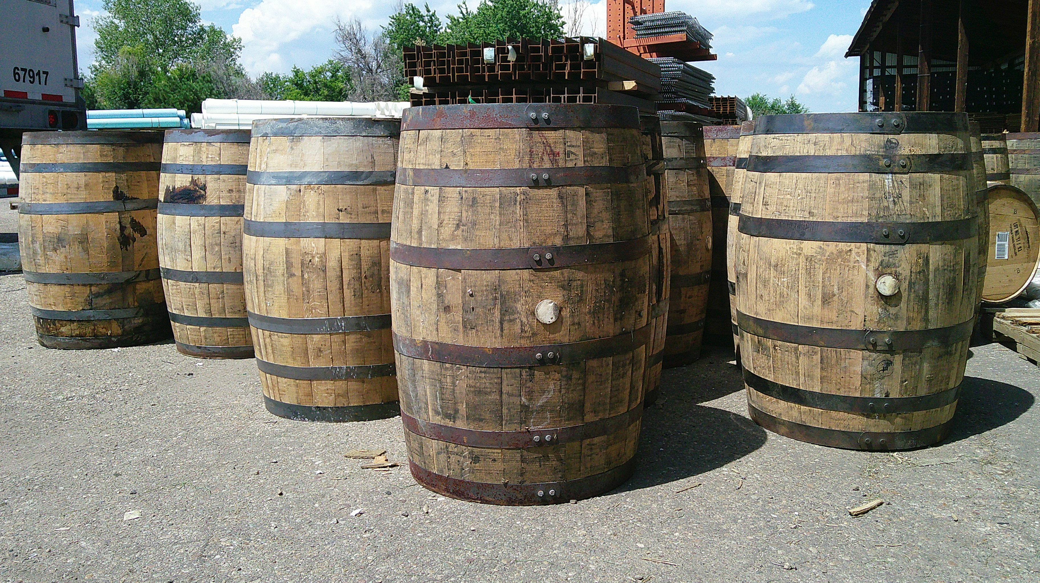Wood Whiskey Barrel