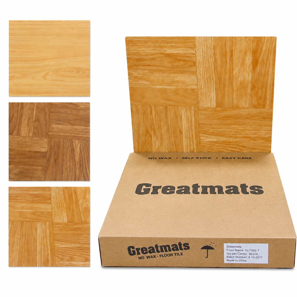 Vinyl Peel and Stick Tiles - Multiple Colors