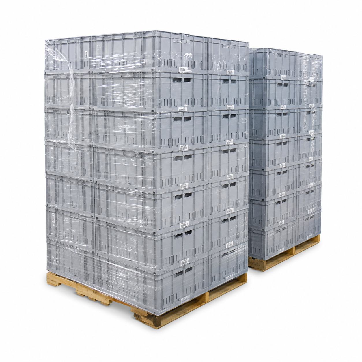 Plastic Bins w/ Removable Dividers - 29-1/2" x 20-1/2" x 12" - Pallet Quantity
