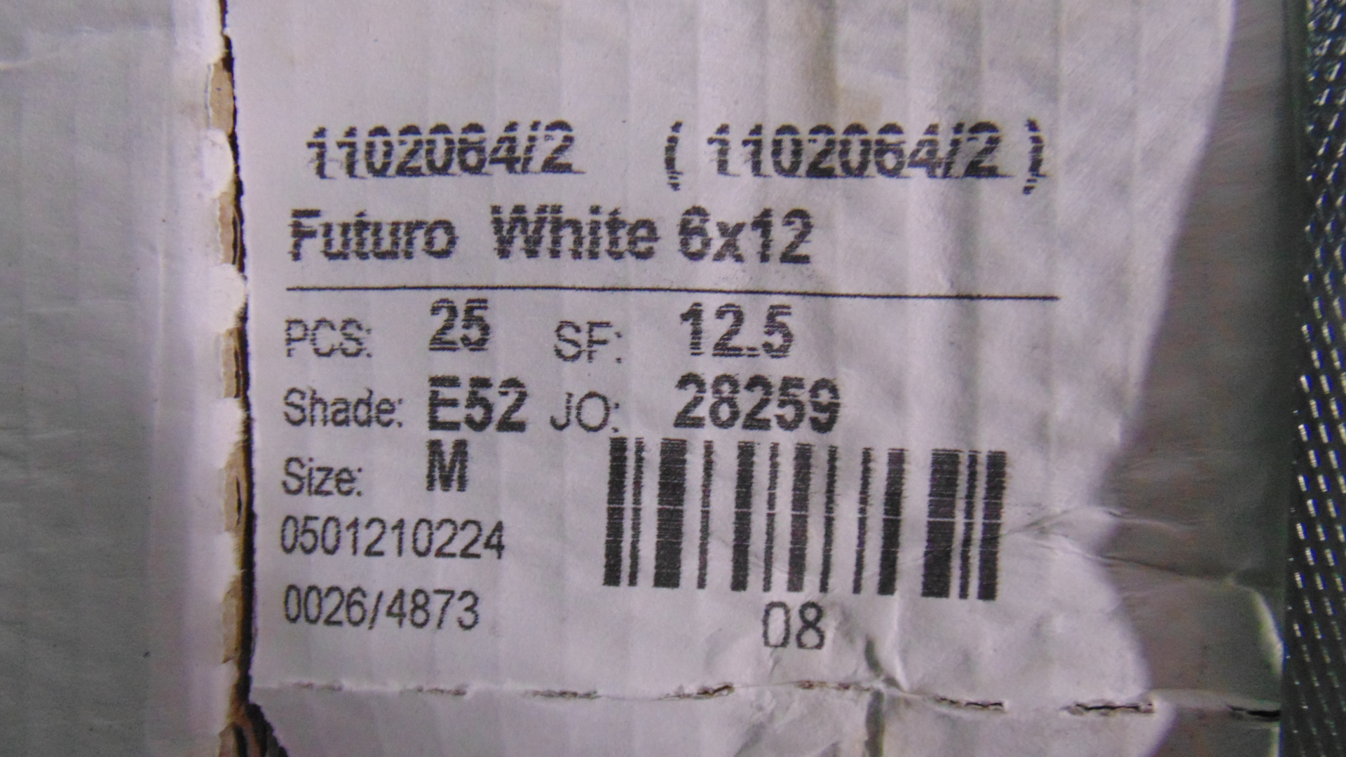Futuro White - 6" x 12" - Image 3