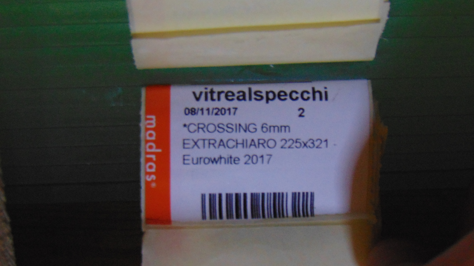 Etched Glass Sheets - 89" x 127" x 1/4" - Pixel, Crossing, Tricot, Aqua Cristallini - Image 3