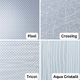 Etched Glass Sheets - 89" x 127" x 1/4" - Pixel, Crossing, Tricot, Aqua Cristallini