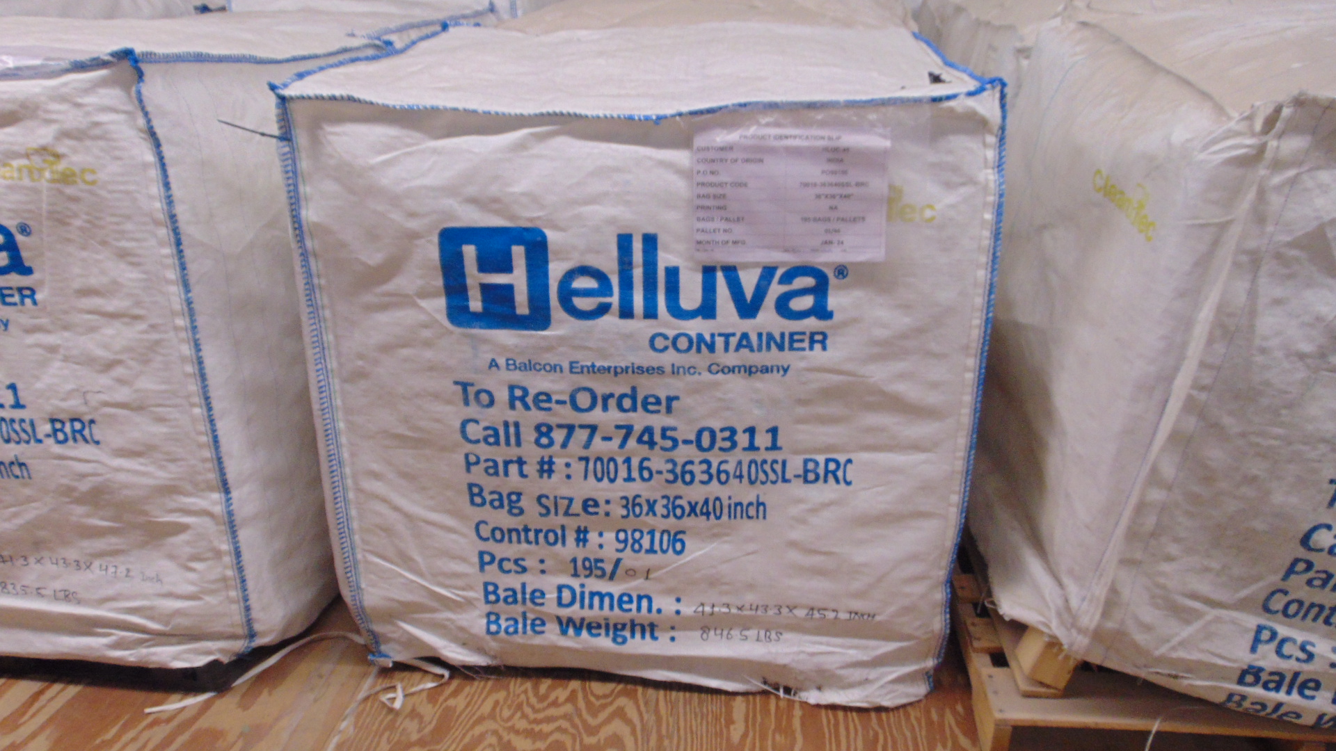 Bulk Bags - 36" x 36" x 40" - Pallet QTY - Image 2