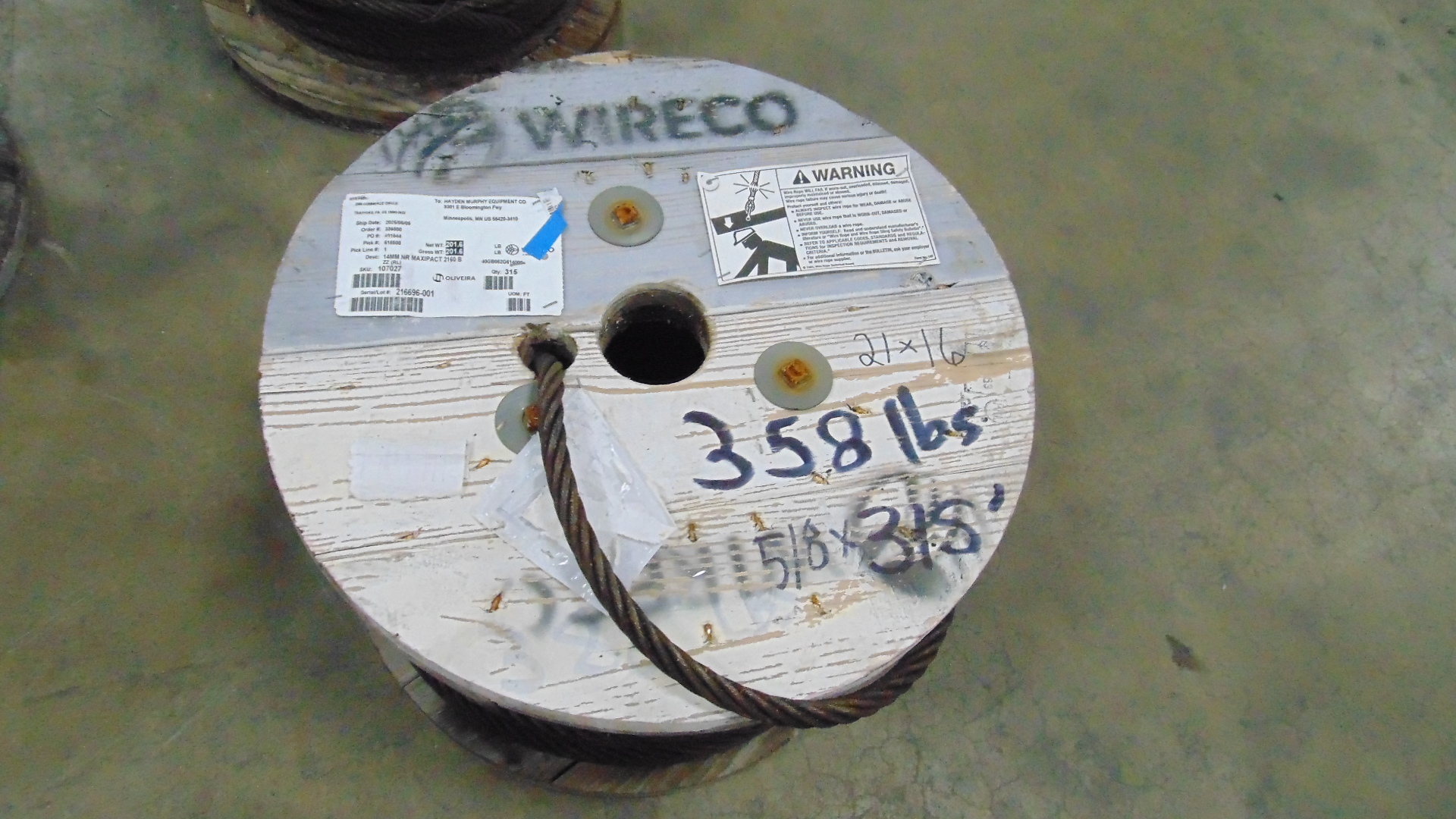 Steel Cable - 5/8" (DIA) x 315' - Image 3