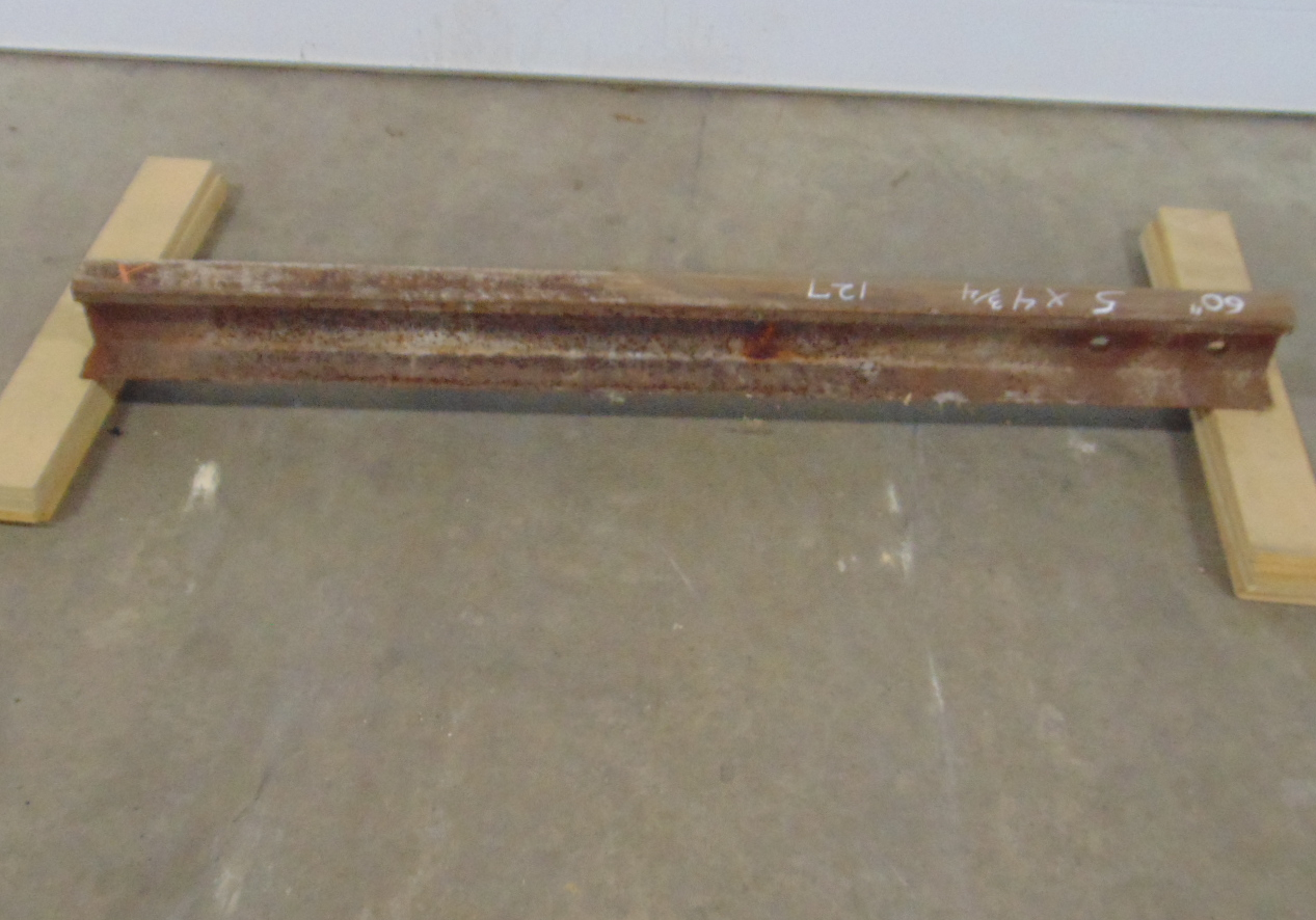 Steel Railroad Rail - 60" x 5" x 4-3/4"