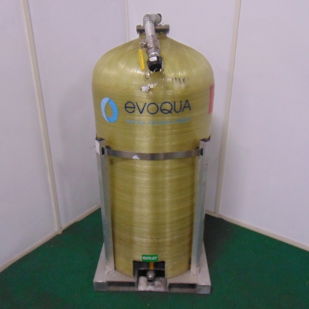 A used fiberglass tank