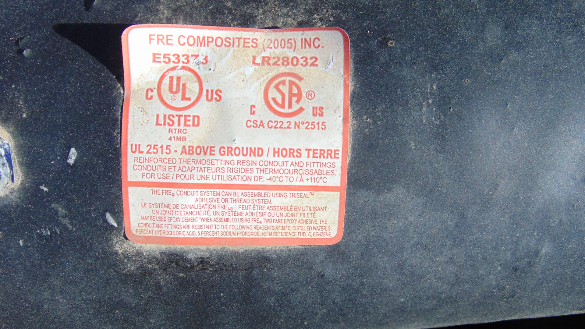 Fiberglass electrical conduit tubing
