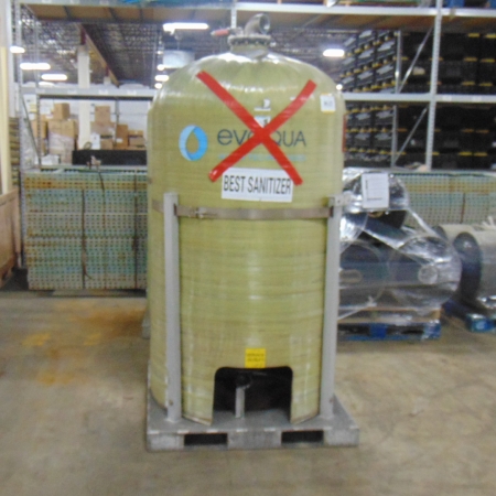 A used fiberglass tank