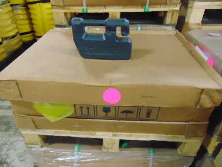 A pallet of tractor ballasts.