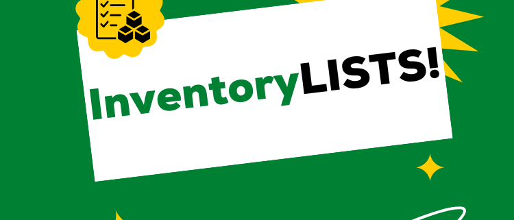 Inventory Lists Banner Banner for inventory lists category