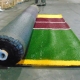 A roll of unused turf