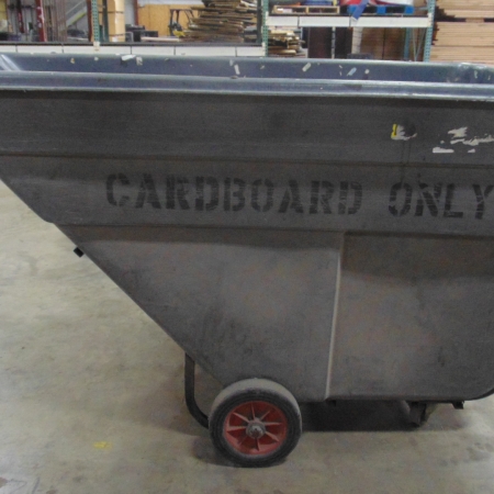 A used poly dump cart.