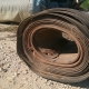 Conveyor 23" x 70' x 1/8" - 1 ply A roll of used rubber conveyor