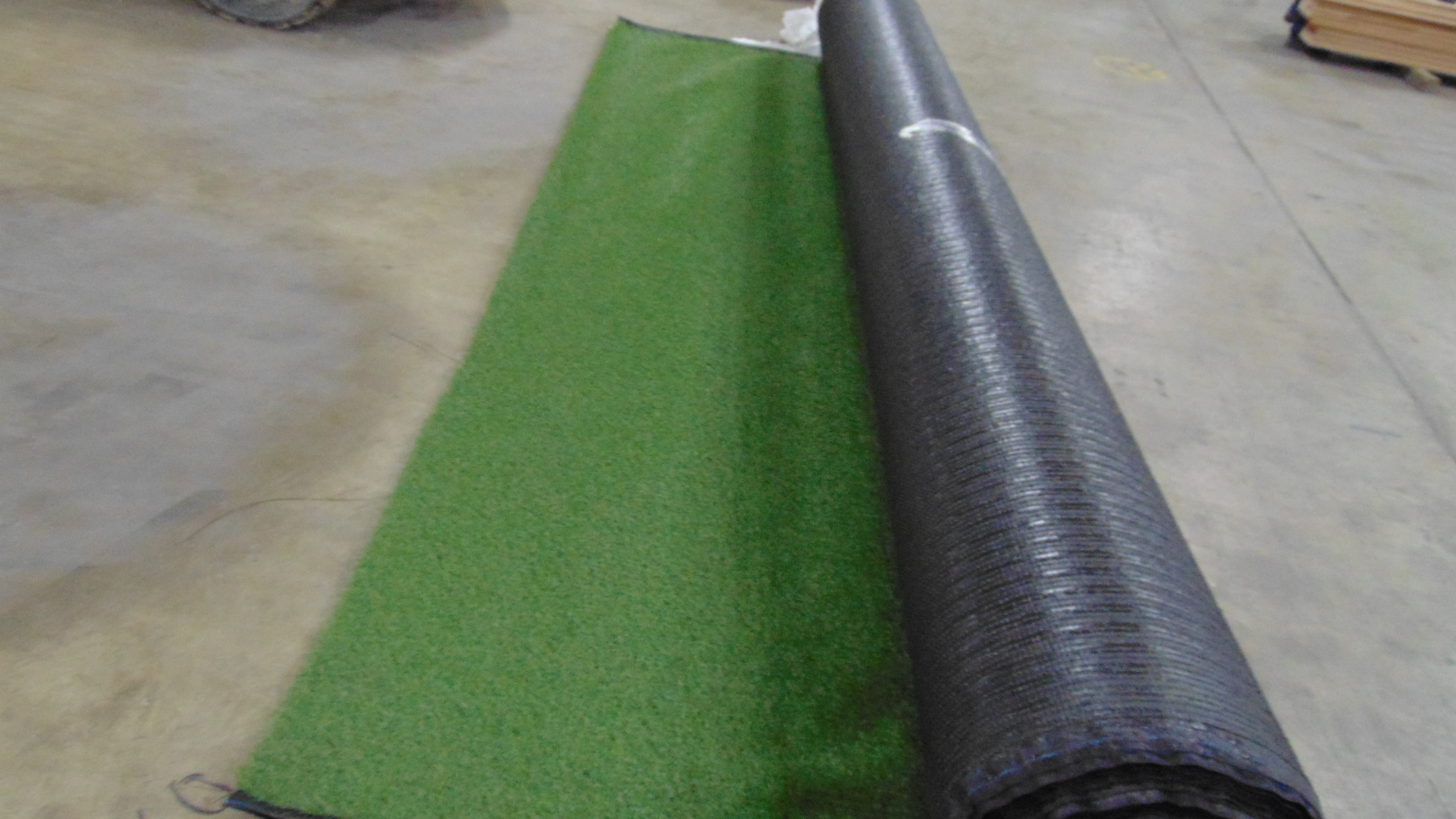 A roll of unused turf