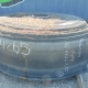 A roll of used rubber conveyor