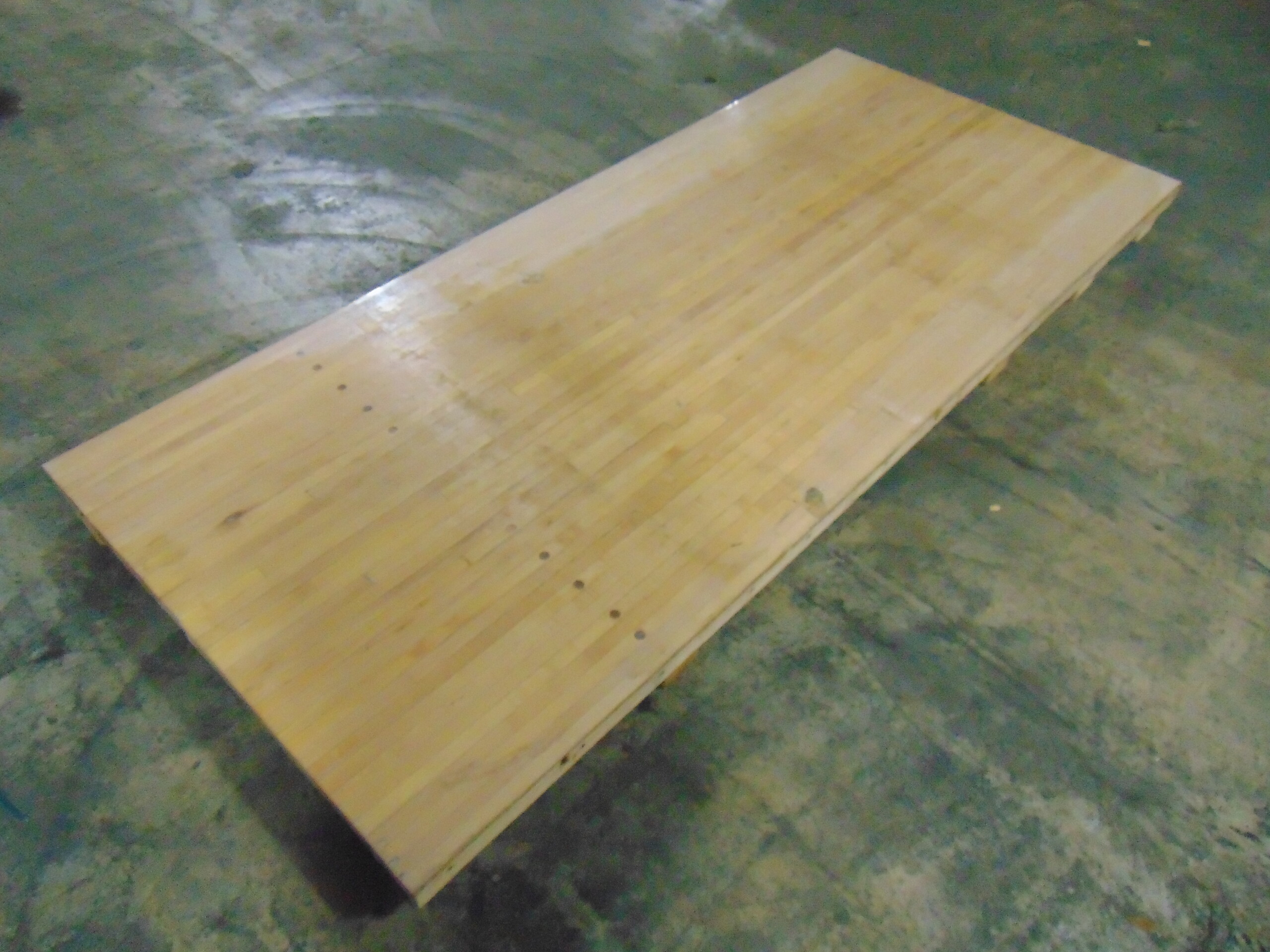 Reclaimed bowling alley wood