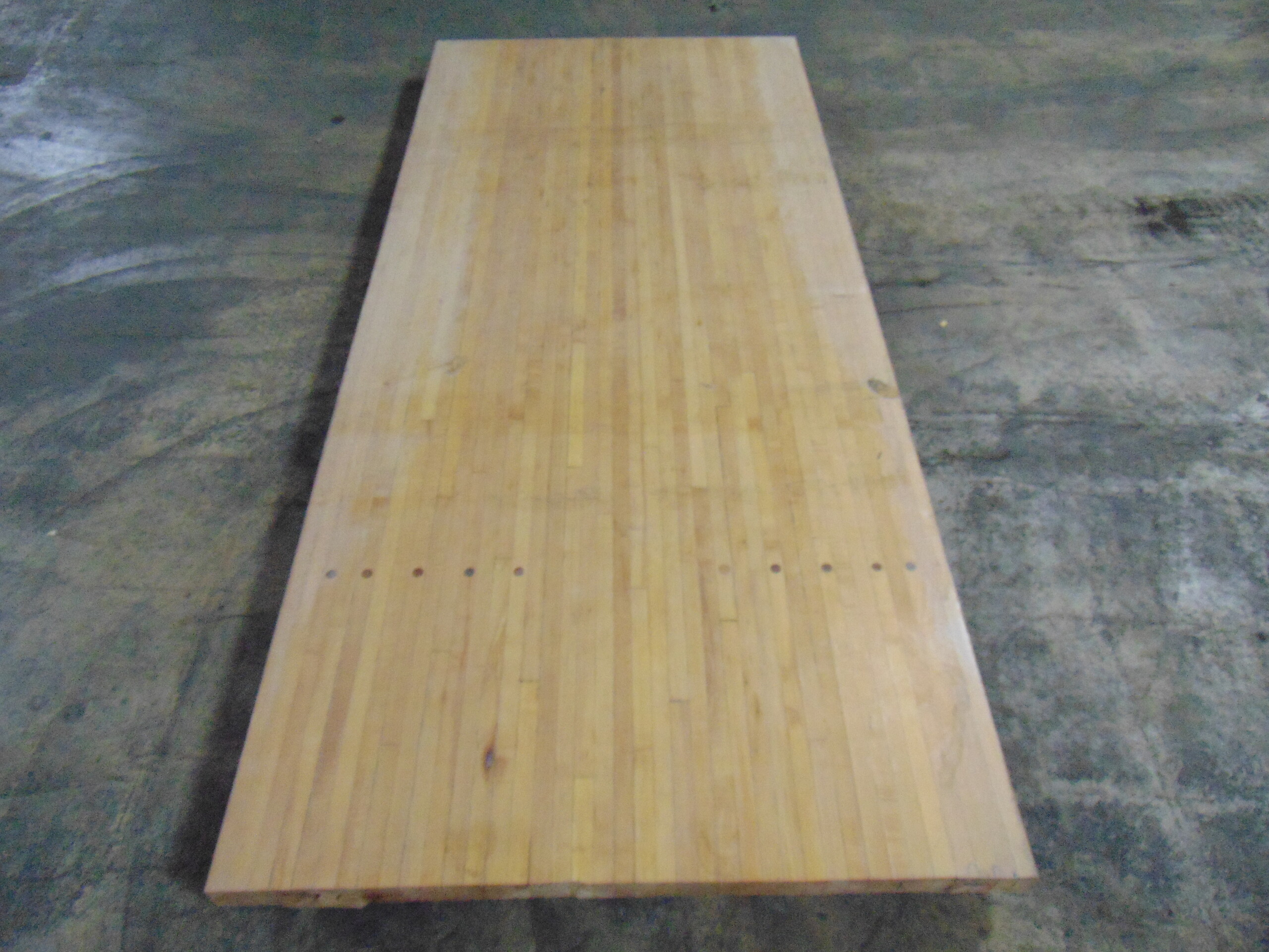 Reclaimed bowling alley wood