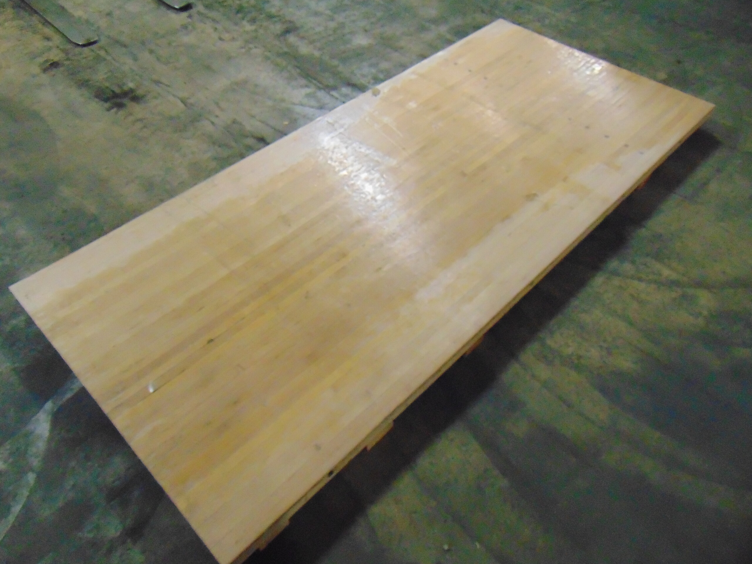 Reclaimed bowling alley wood