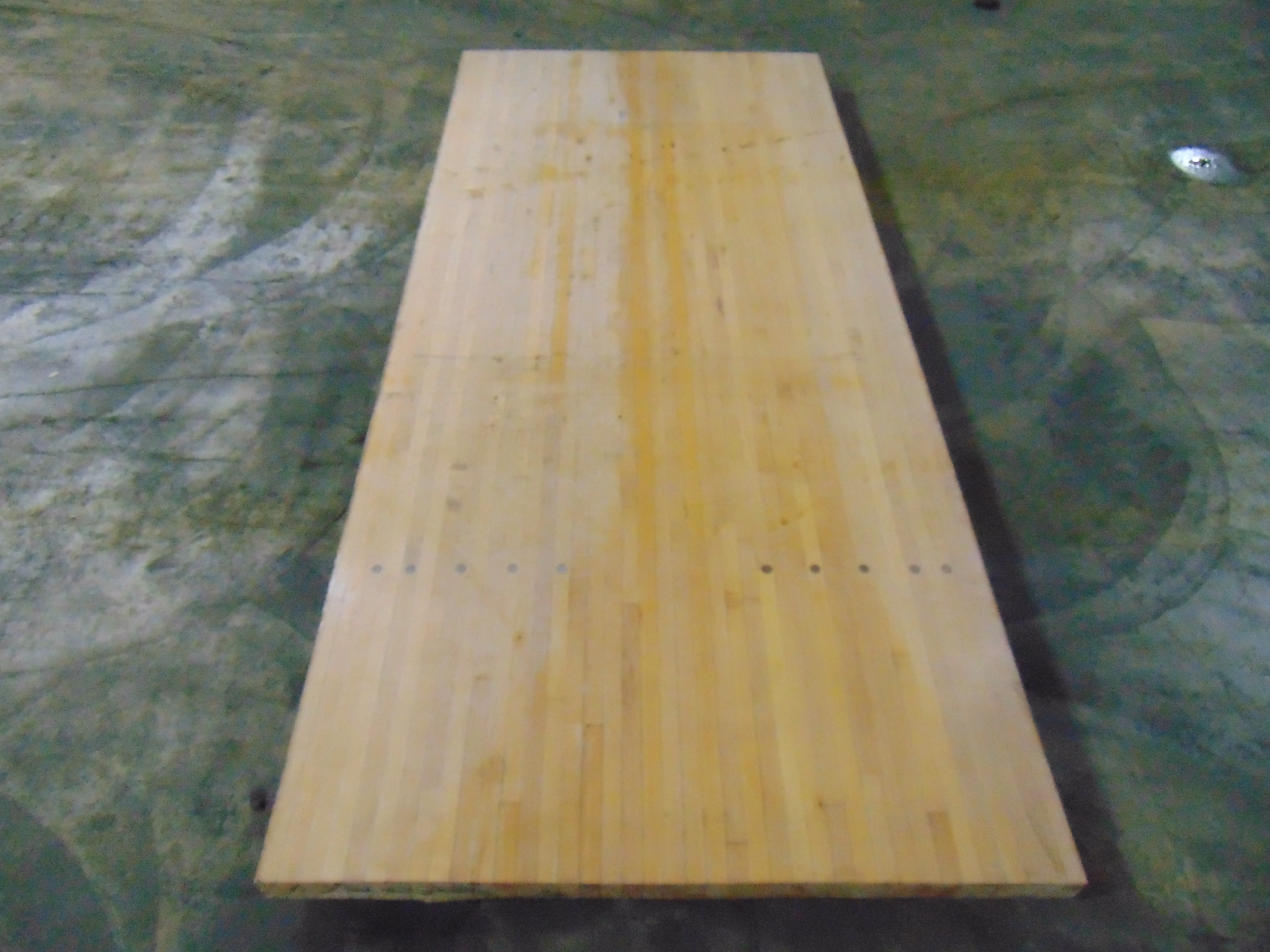 Reclaimed bowling alley wood
