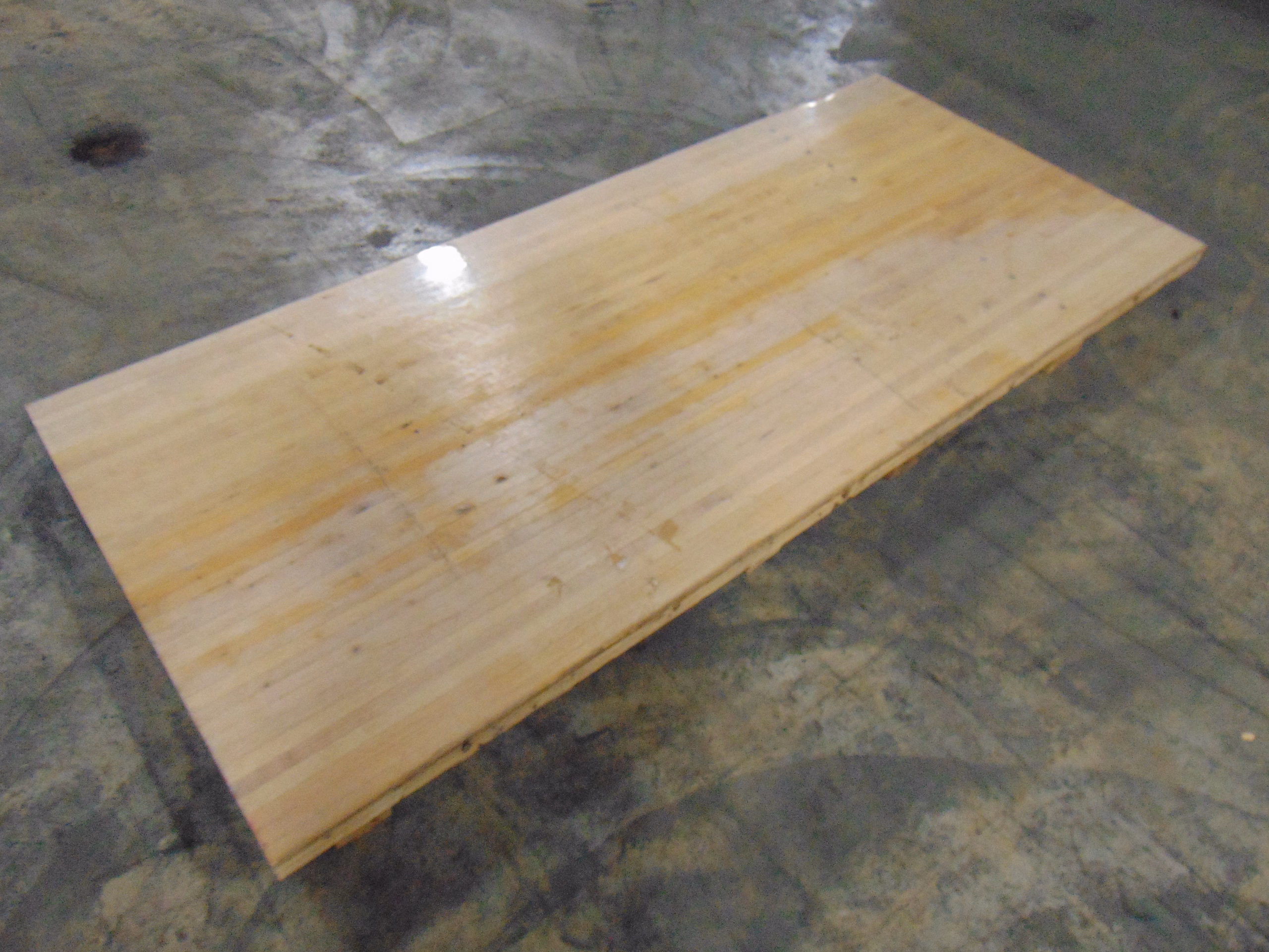 Reclaimed bowling alley wood