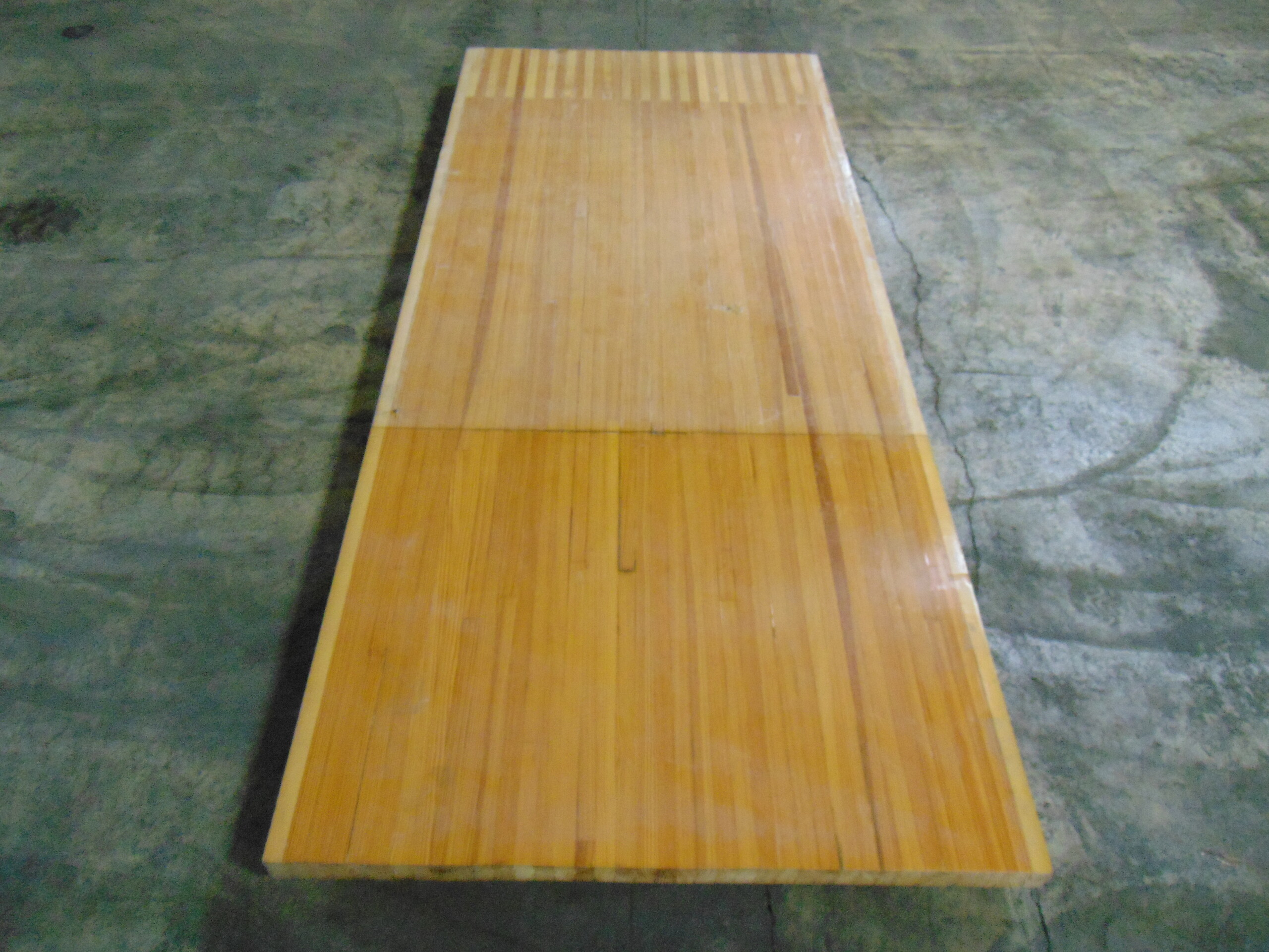 Reclaimed bowling alley wood
