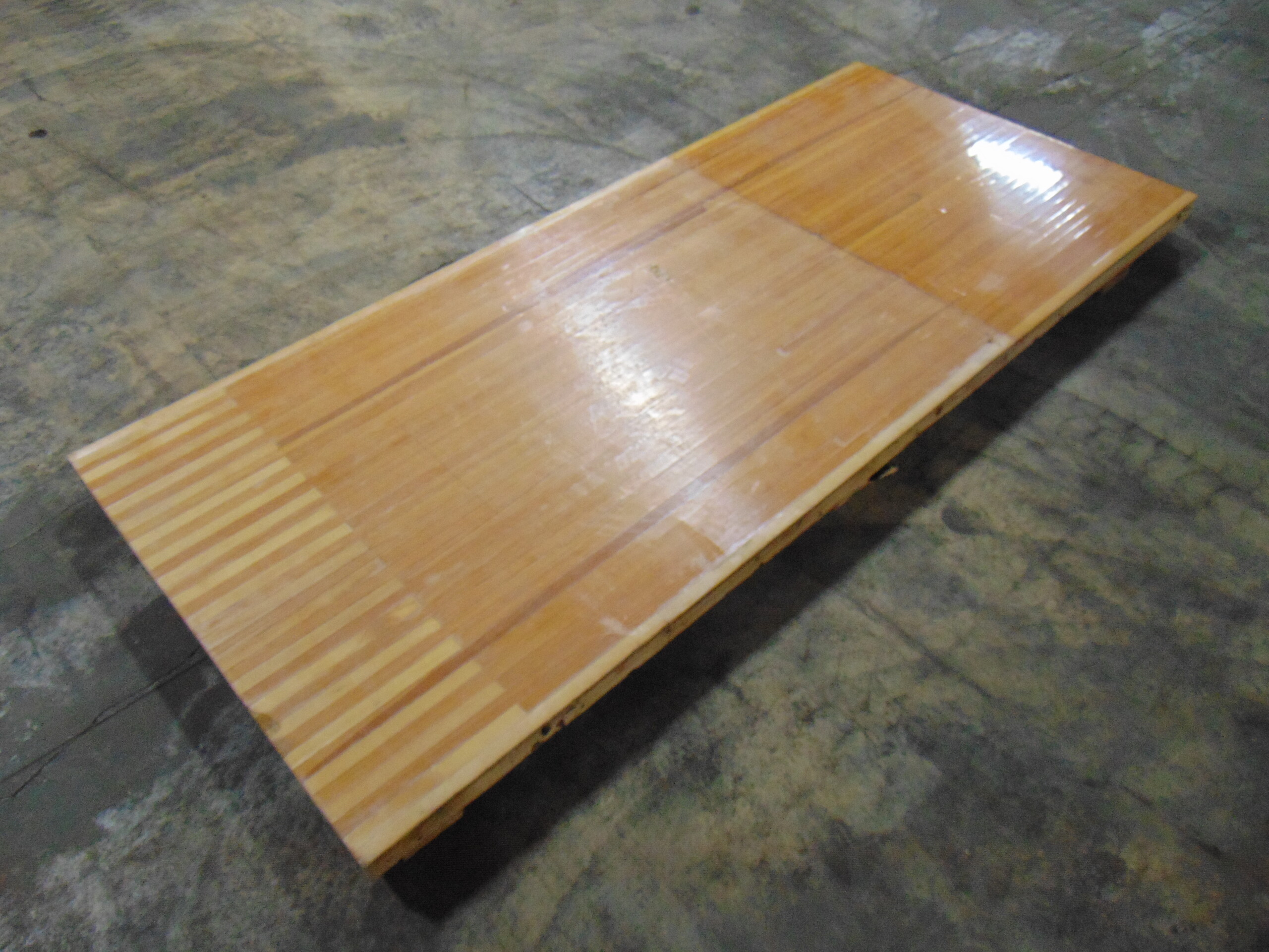 Reclaimed bowling alley wood