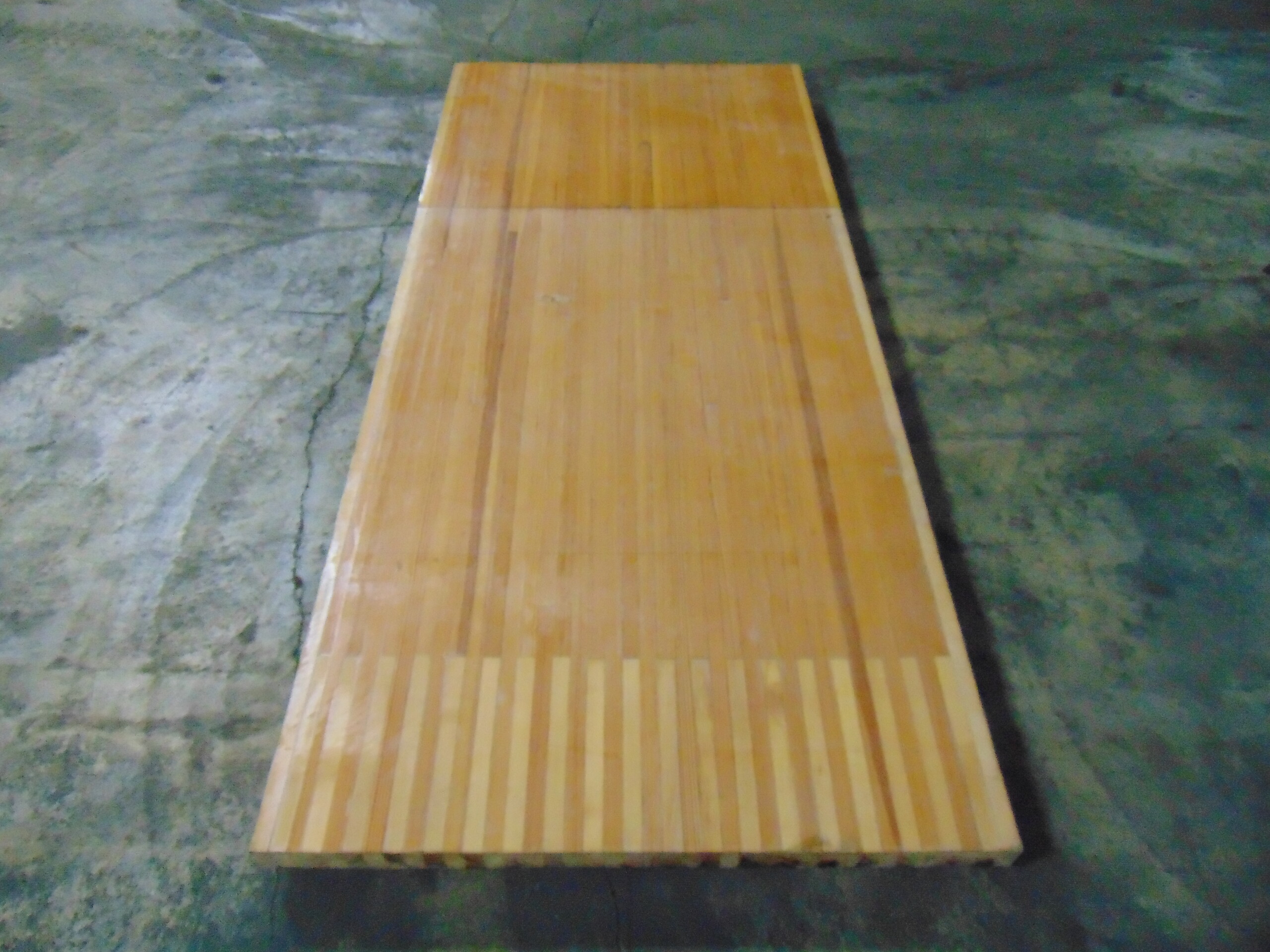 Reclaimed bowling alley wood