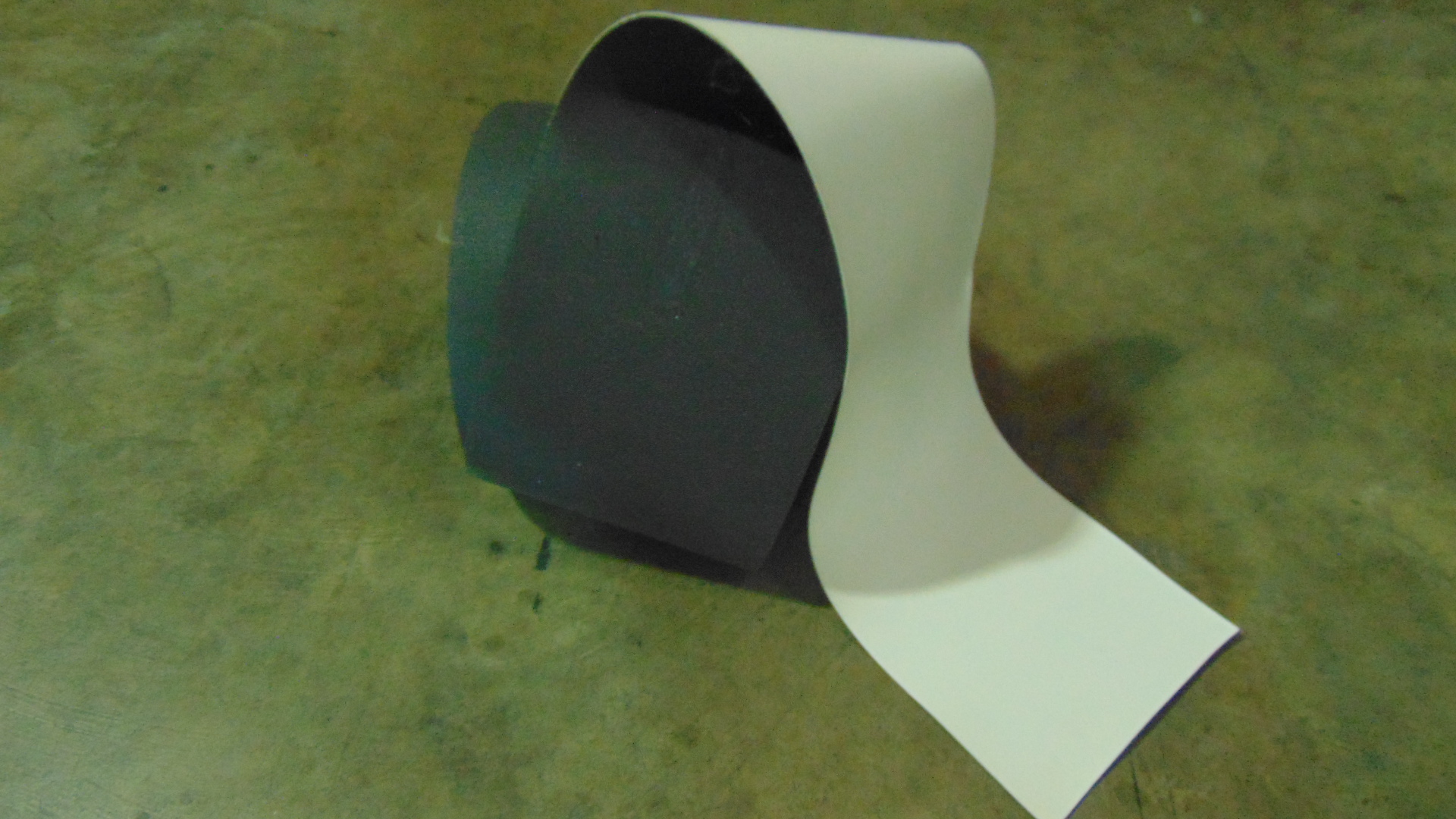 A roll of pvc roofing membrane