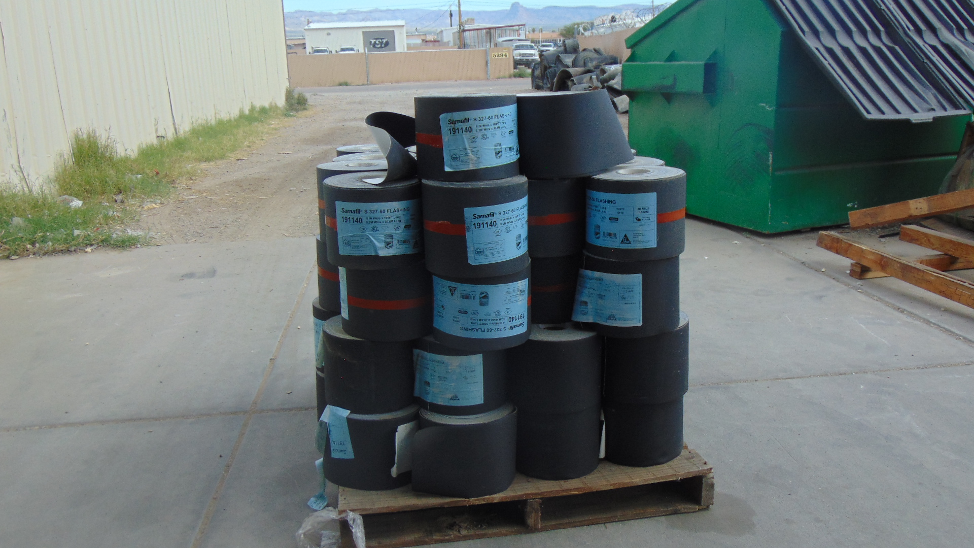 A roll of pvc roofing membrane