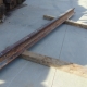 Steel Railroad Rail - 91" x 5-1/4" x 5-1/4" reclaimed steel railroad rail