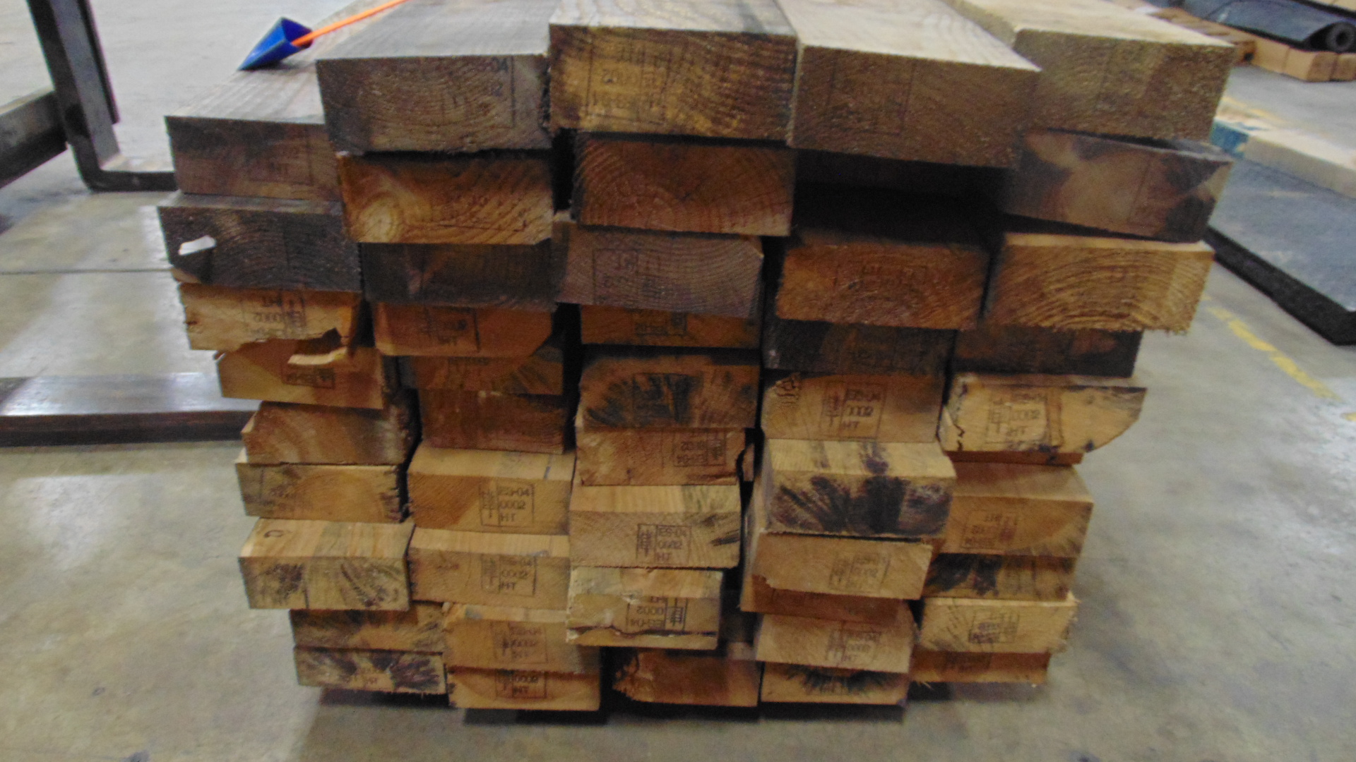 A heat treated wood timber