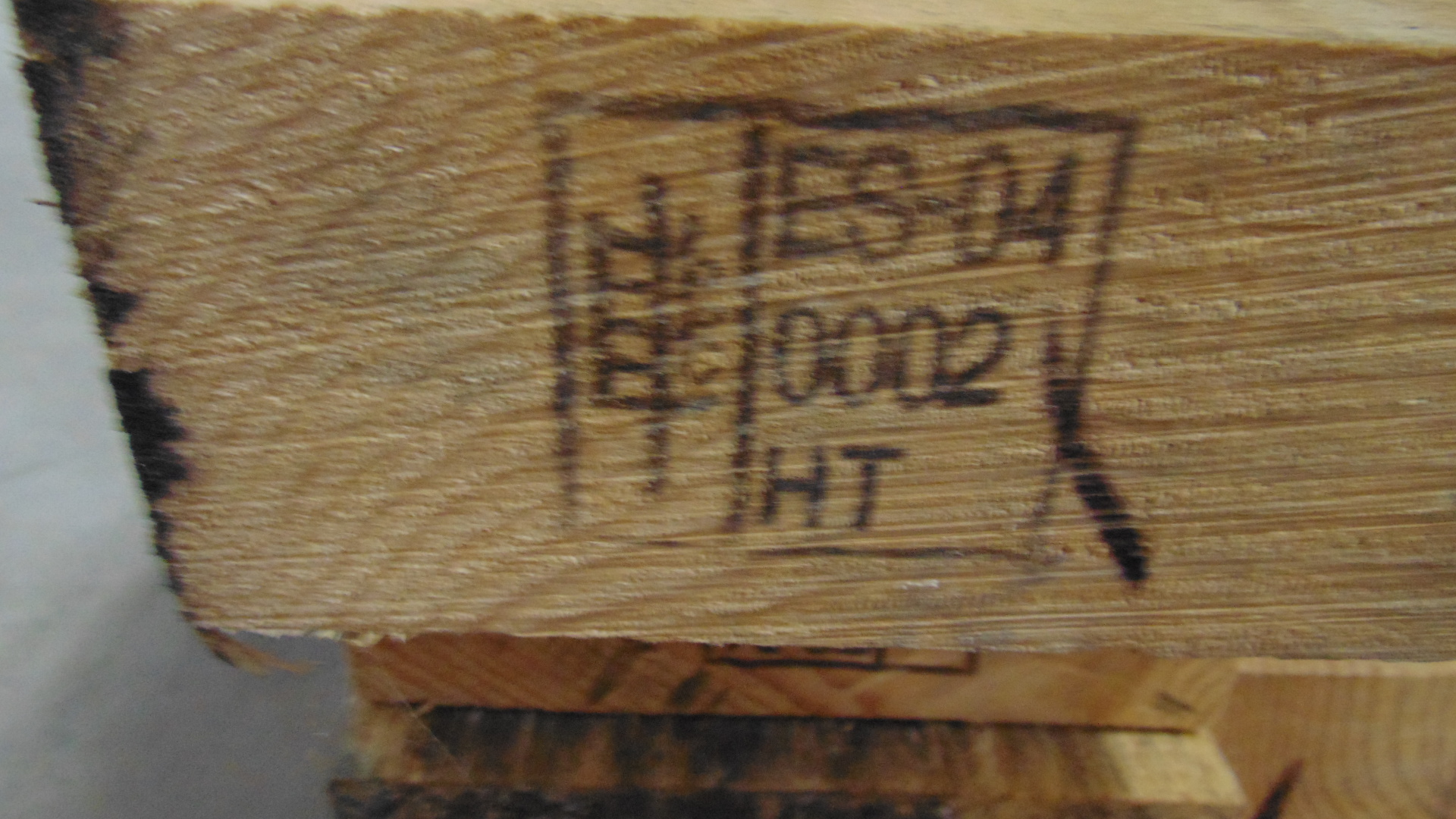 A heat treated wood timber