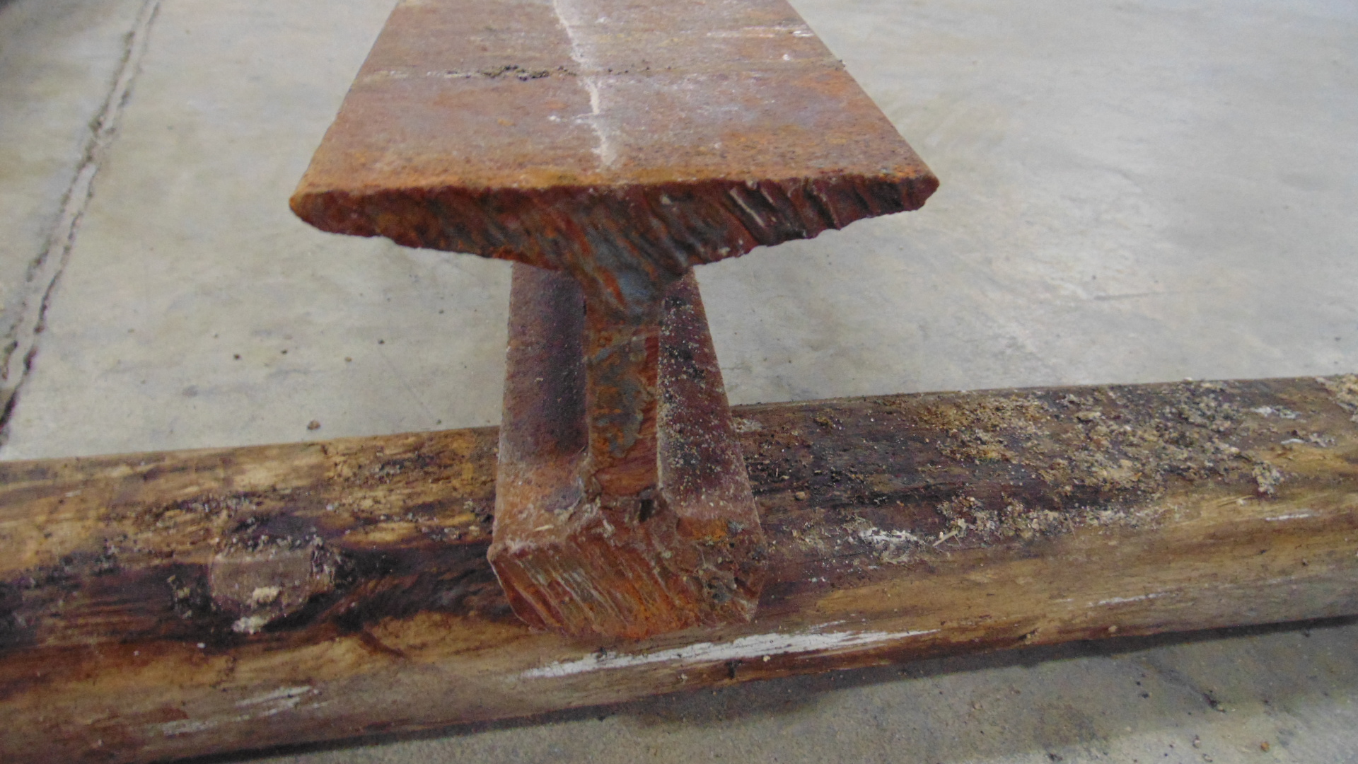 Reclaimed steel railroad rail