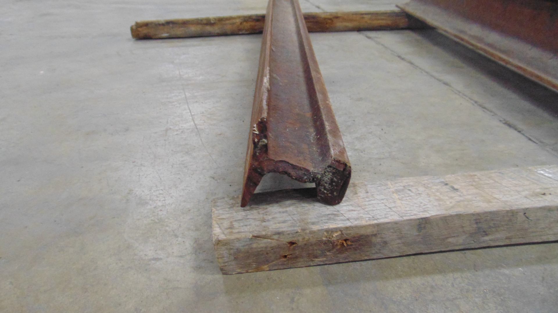 Reclaimed steel railroad rail
