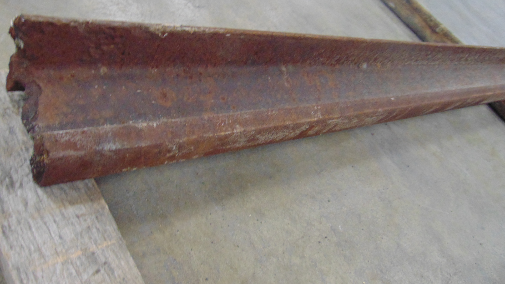 Reclaimed steel railroad rail