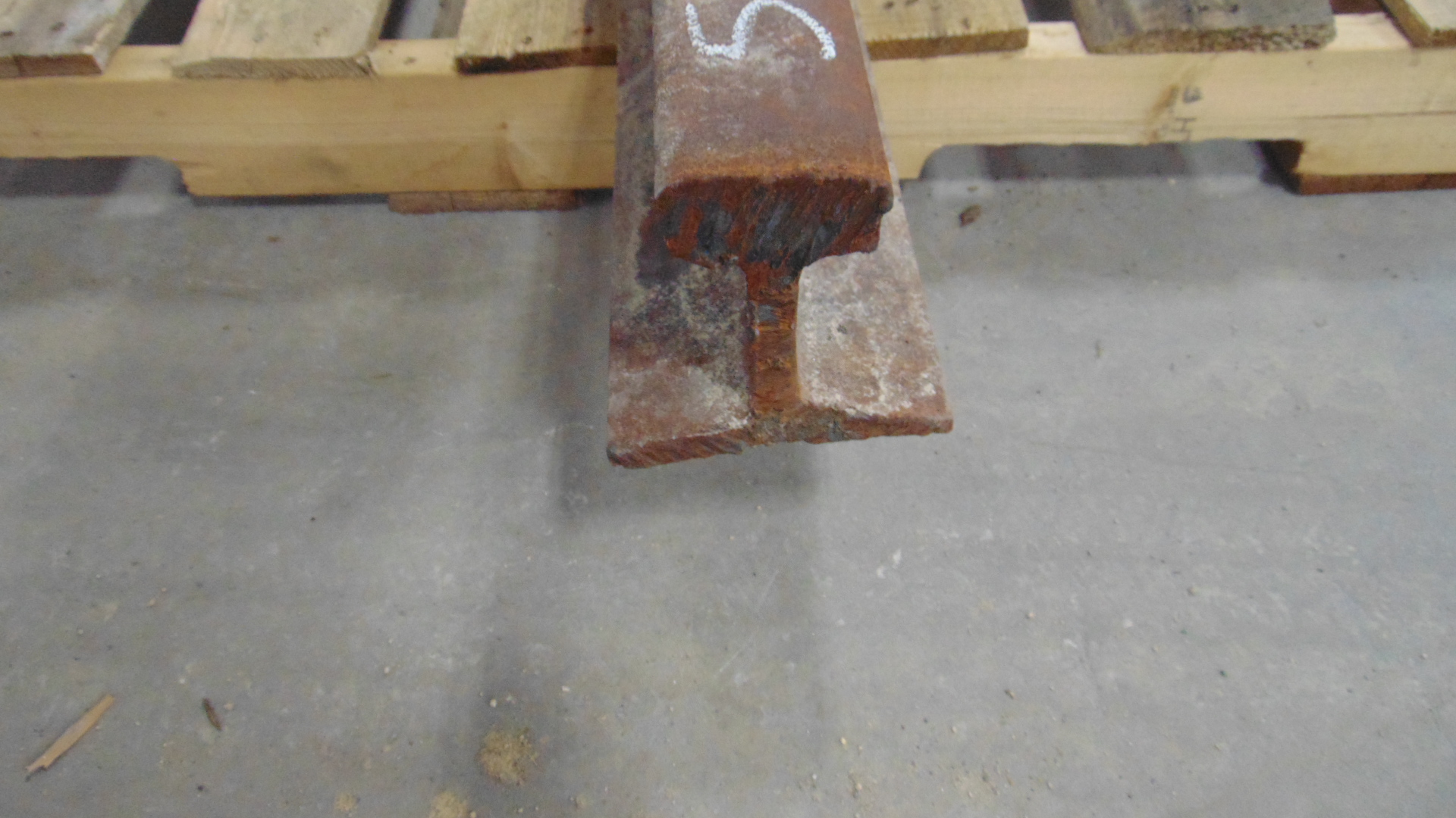 Reclaimed steel railroad rail