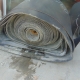 Conveyor 42" x 275' x 1/2" - 3ply - Spliced A roll of used rubber conveyor