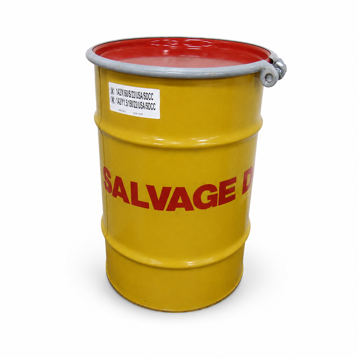 12 Gallon Metal Barrel w/ Lid