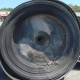 A roll of used rubber conveyor