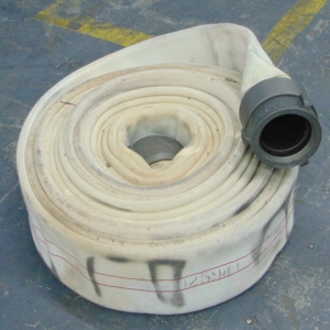 Used fire hose with couplings