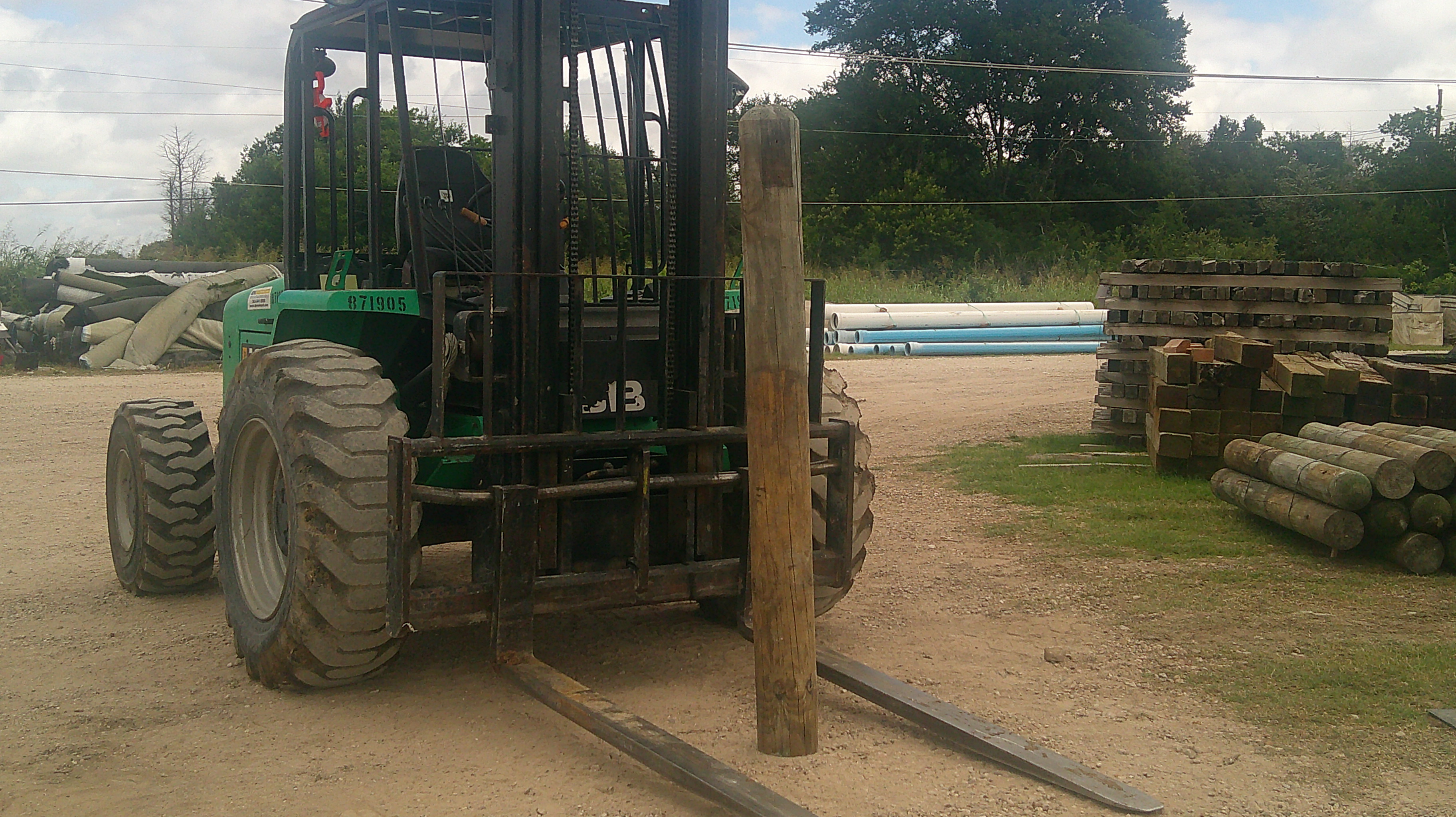 Treated Guardrail Post - 7" x 6' - Image 5