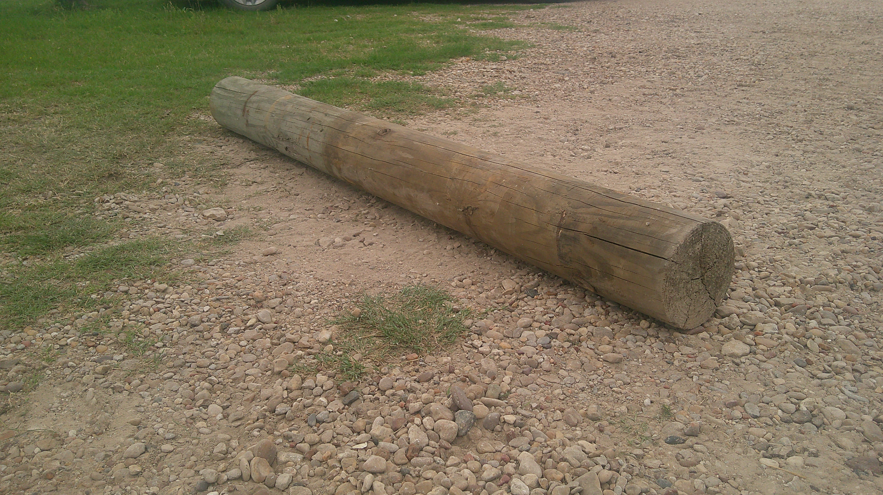 Treated Guardrail Post - 7" x 6' - Image 2